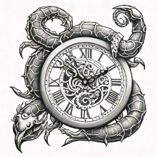 Clock With A Scorpion