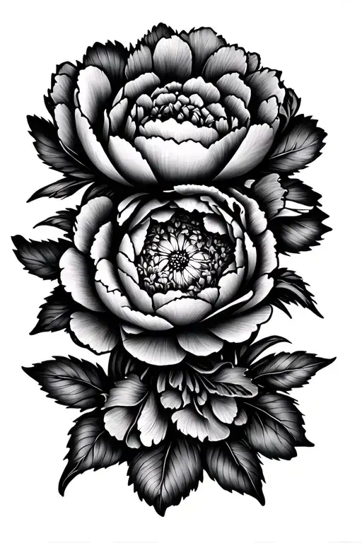 Mandala Peony Flower