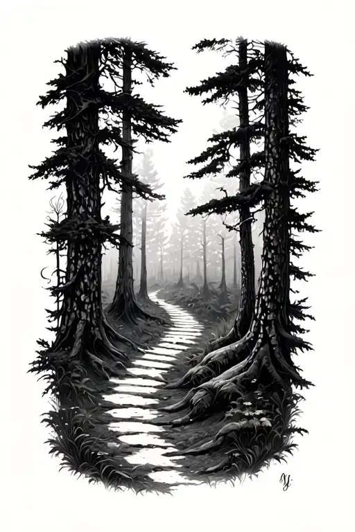 Path Through A Dark Forrest