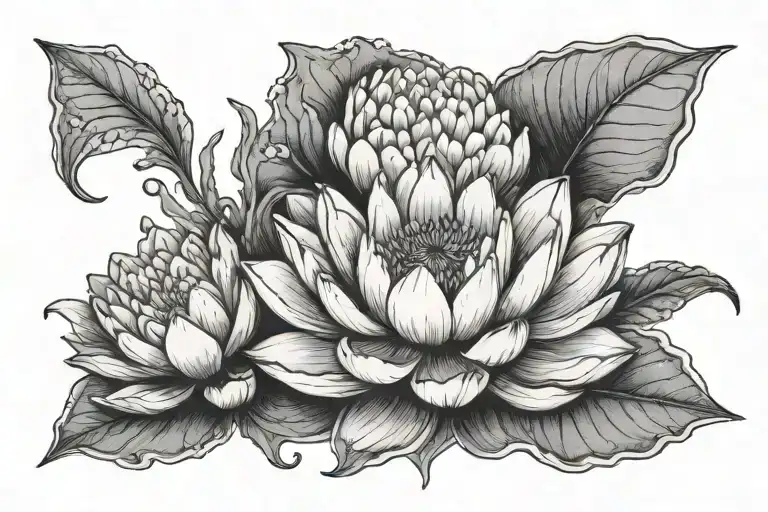 Coral And Lotus Flower