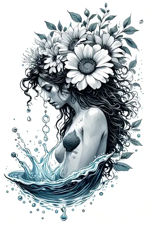 Aquarius Water Bearer Pouring Out What That Turns Into Flowers
