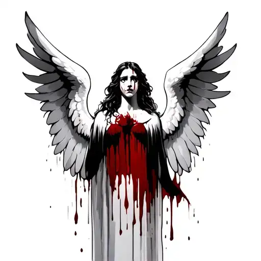 Crying Angel Bloody Tears Wings