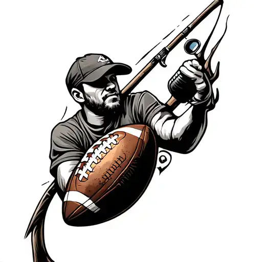 Tattoo For Son Hunting Fishing Football