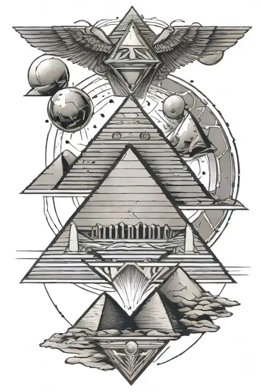 Pyramids With Aliens Egyptian Symbols Tesla Geometry Horus