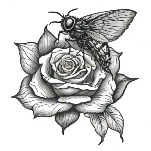 Fly And Rose Intertwined