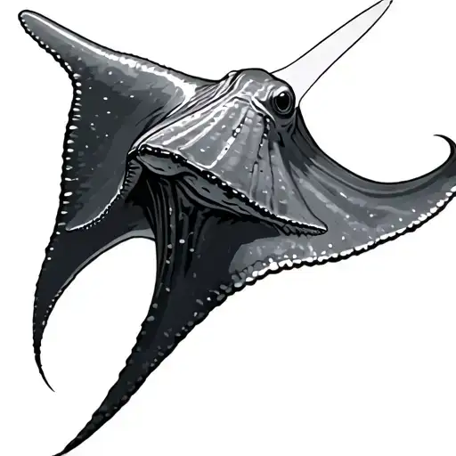 Stingray Swimming Underwater