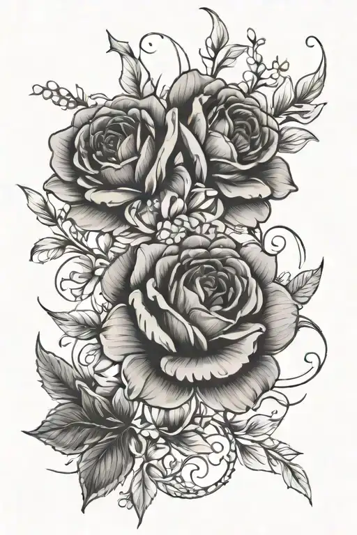 September And December Birth Flowers Intertwined