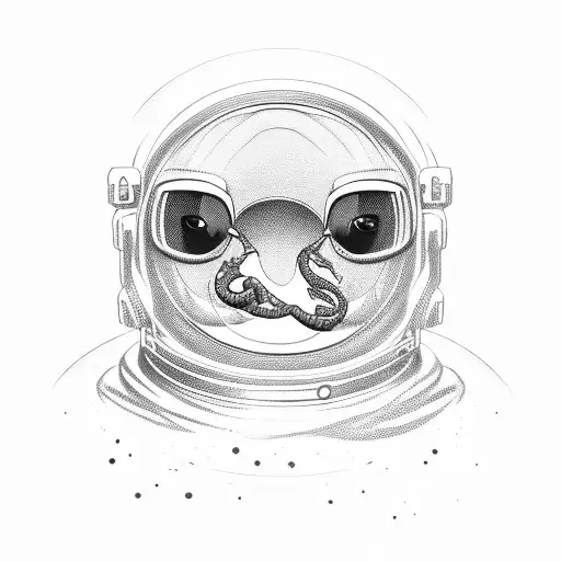 Astronaut With Snake