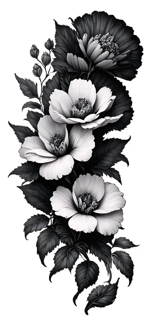 Cumpus And Flower Intertwined