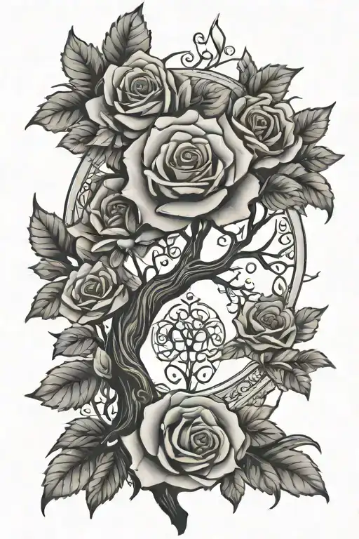 Tree Of Life Rose Surrounded