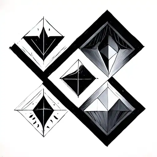 4 Basic Elements In A Rhomb Shape