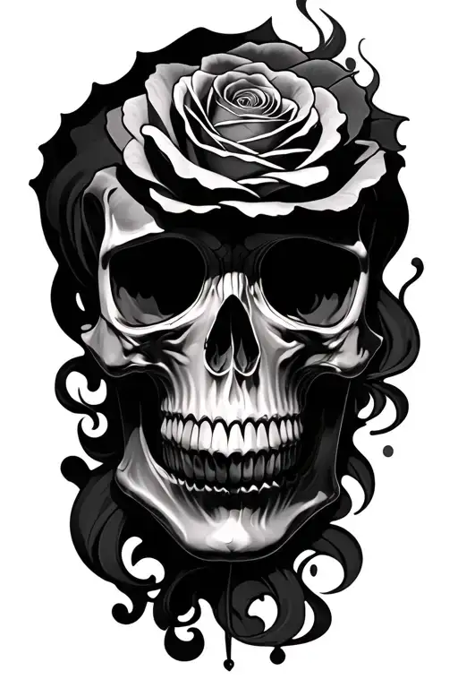 Half Smoke Rose Half Smoke Skull