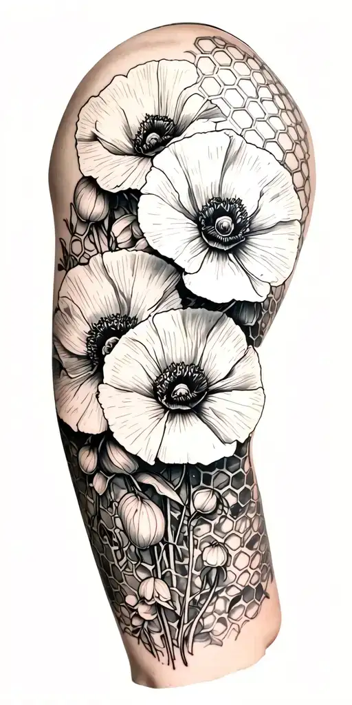 Poppies & Honeycomb Sleeve & Soldier