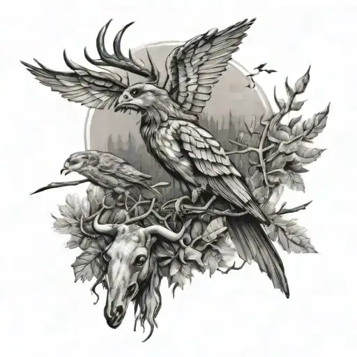 America Hunting Scene