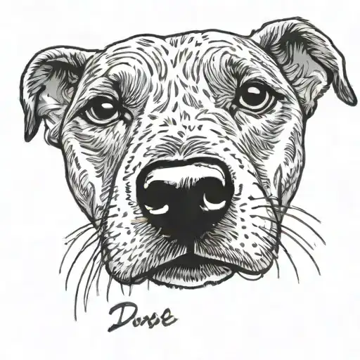 Dog Nose With Name Written