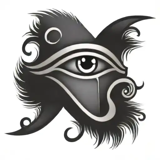 Egyptian Eye Of Ra With Fine Features
