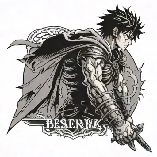 A Berserk Anime Character Achieving A Difficult Goal With A Philosophical Quote Underneath