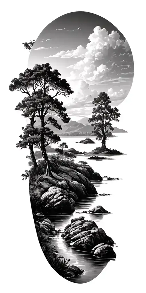 Realistic Southern Scenic Landscape