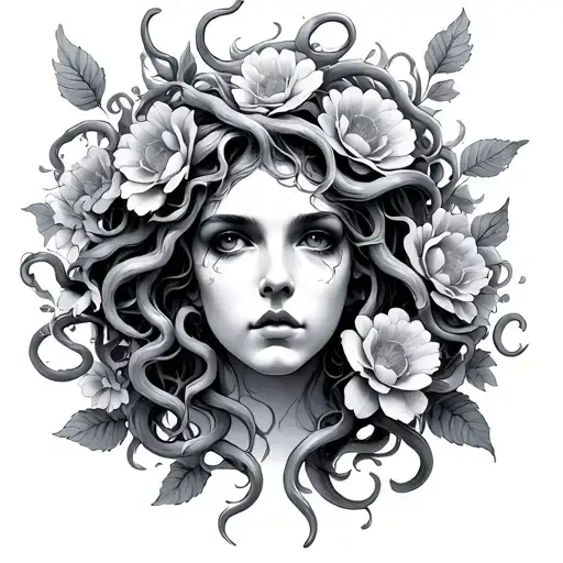 Medusa Head Flowers Around It