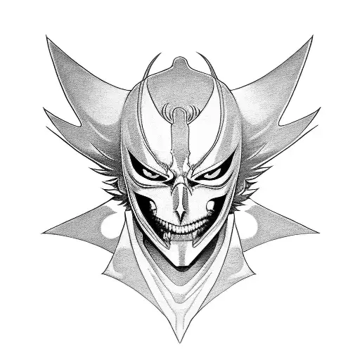 A Tattoo Design Of The Hollow Mask Of Ichigo From Bleach