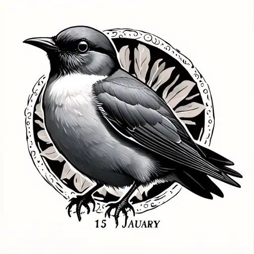 Swallow With Date 15 January 2010