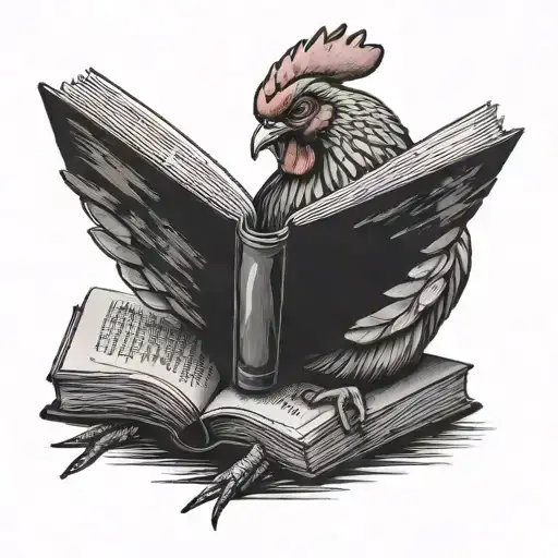 Hen Reading A Book
