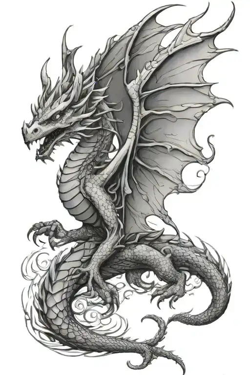 Dragon Flying With Wings Solo