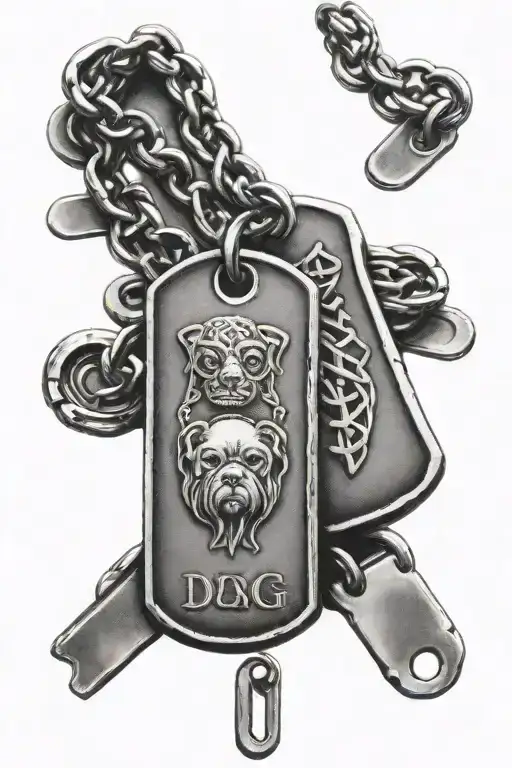 Dog Tags Hanging