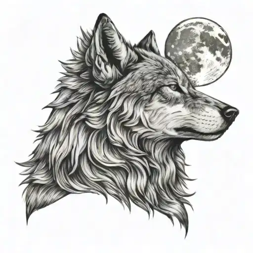 Alfa Wolf Howling At The Moon