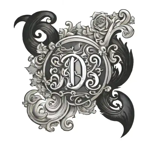 I Want A Cool Dark Type Upperhand Tattoo With D Initial In It