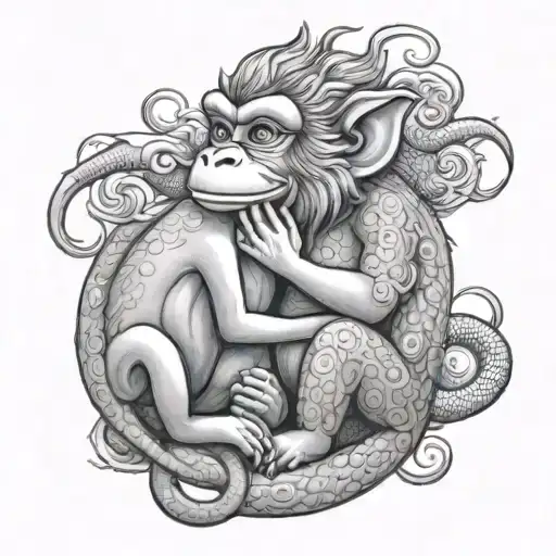 Monkey Kissing Dragon