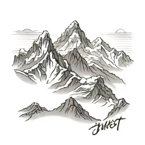 Everest Mountain Landscape With 2 Kiers