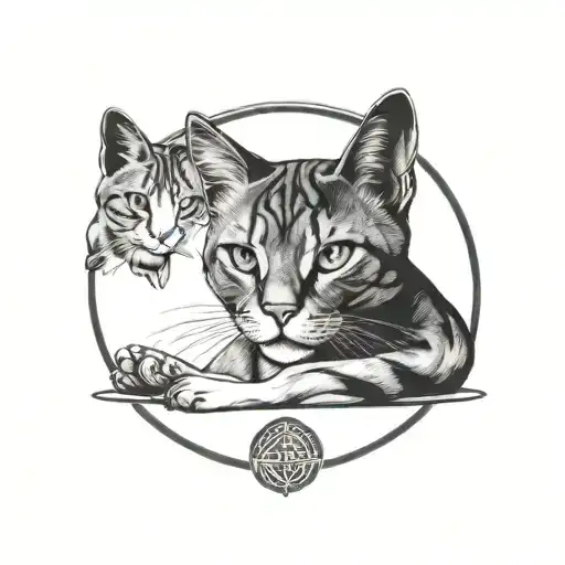 A Serene Cat Meditating In A Yoga Pose