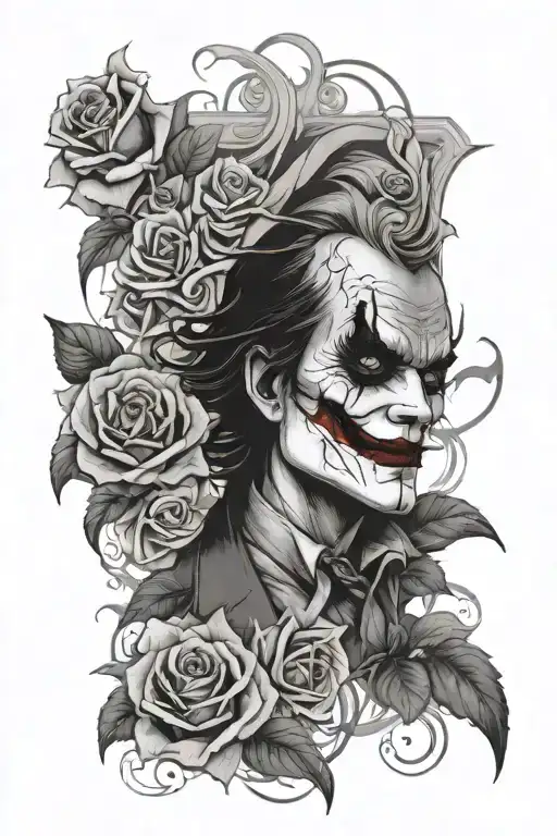 Joker Sleev And Roses Blooming