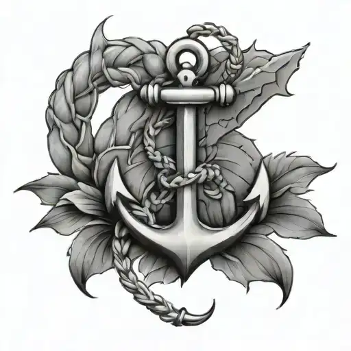 Navy Anchor With Scorpio Sign