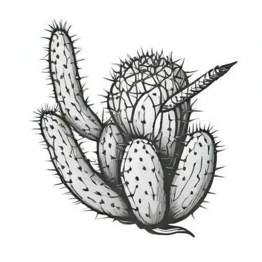 Cactus Smoking A Joint Fine Line