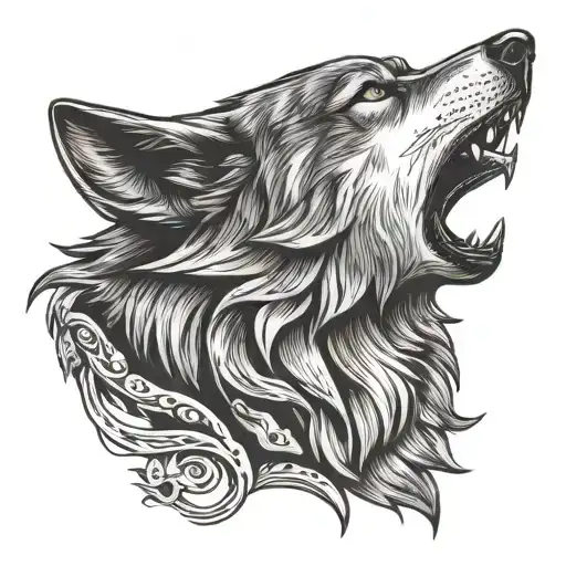 Howling Wolf Head