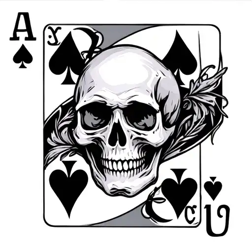 Skull Ace Card Dice