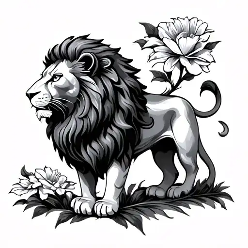 Flower Of Red Lion United Real Animal Lion