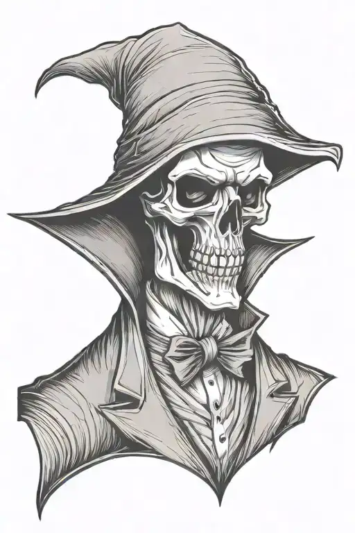 Grim Reaper Wearing A Tuxedo Like A Gangster