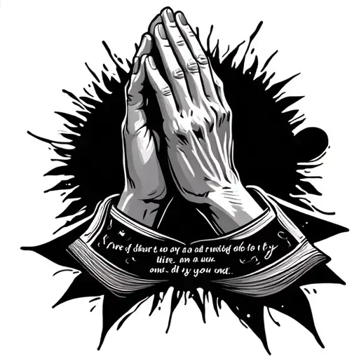 Praying Hands With Bible Verse