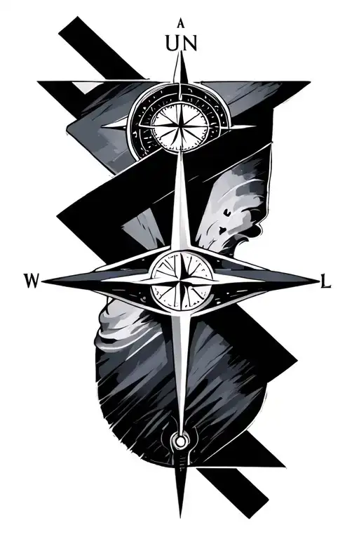 Compass Arm Band With Geometric