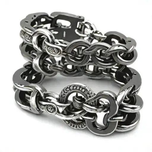 Double Strand Machine Chain Bracelet
