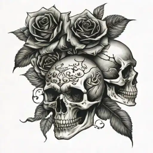Skull And Roses Growing