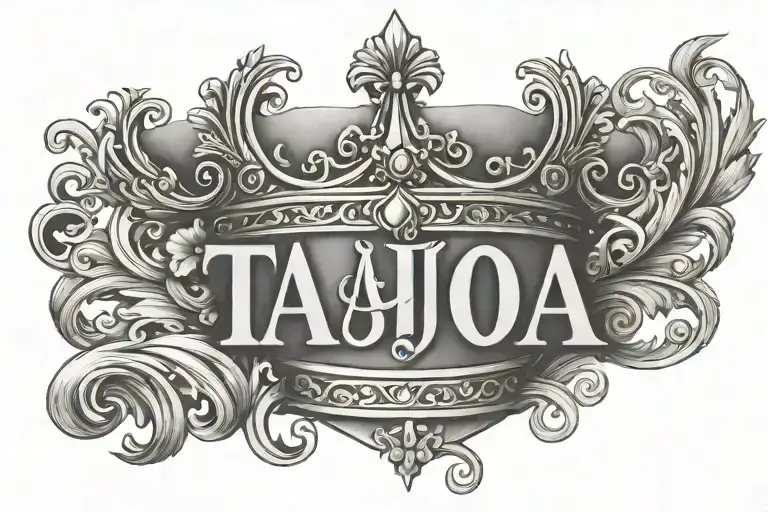 The Letters Taja With A Crown Included