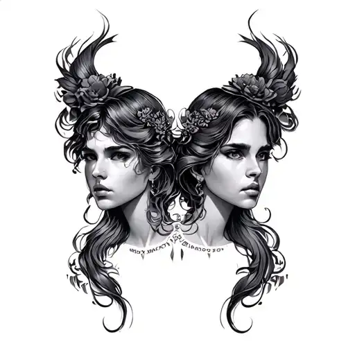 Gemini Twins Representing The Gemini