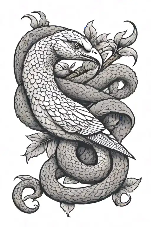 A Snake Killing A Dove