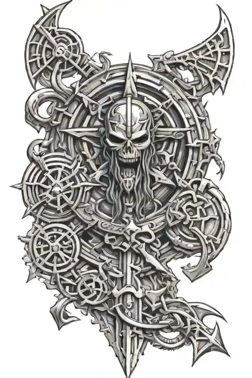 Metallica Avenger Sevenfold Iron Maiden Vikings Symbols