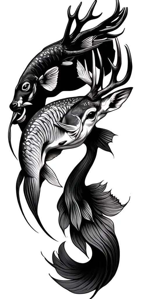 Deer And Fish