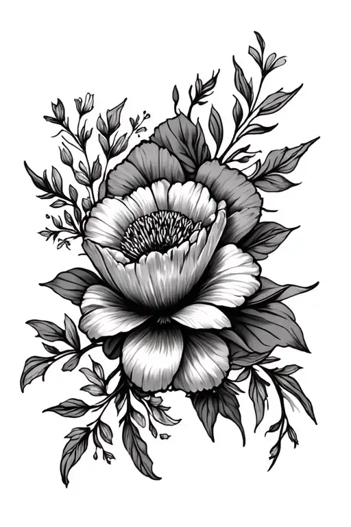 December And July Birth Flower Intertwined Symbolizing The Client's Love